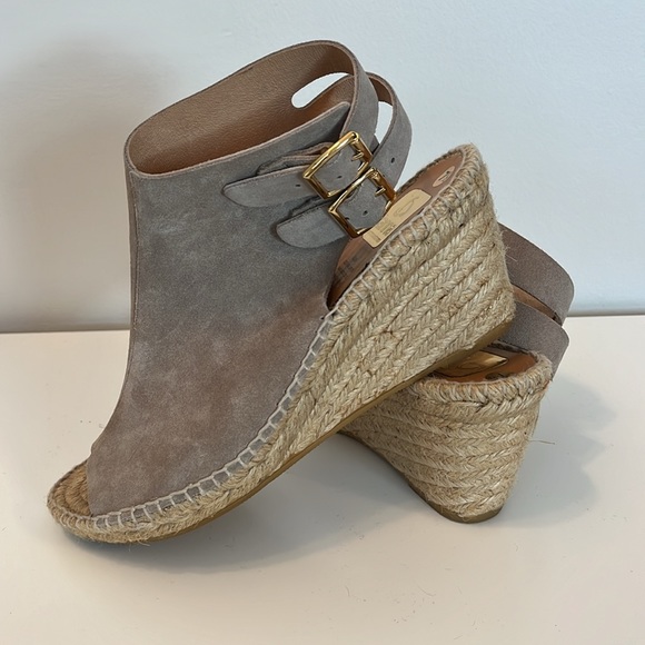 Kanna Suede and Jute Platform Sandals Tan Size 7.5 - Picture 3 of 5